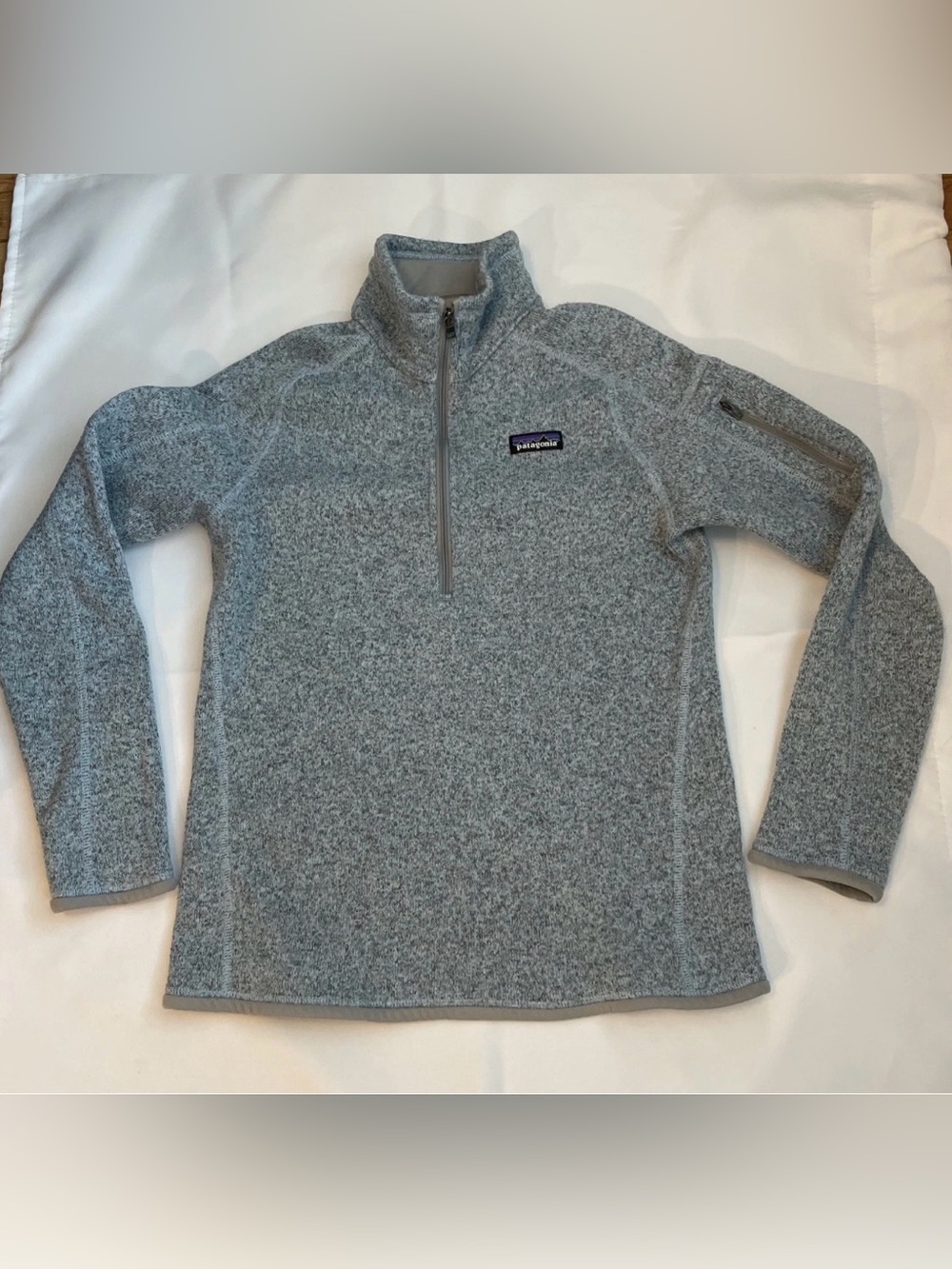Patagonia Women’s Better Sweater 1/4 Zip Fleece Pullover Pelican Size Medium